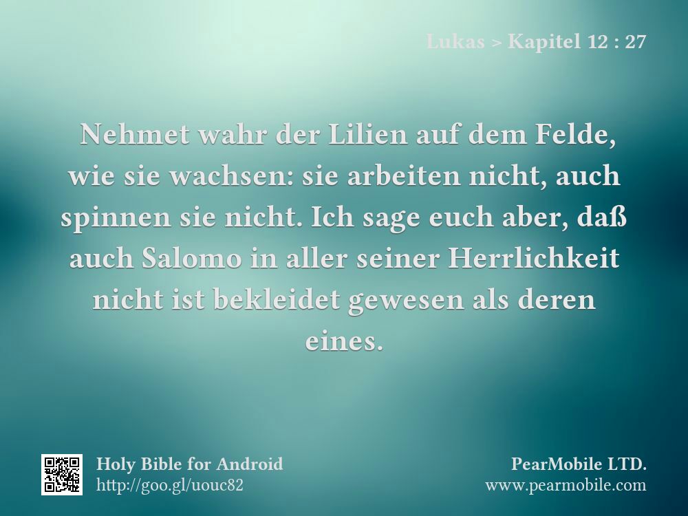 Lukas, Kapitel 12:27